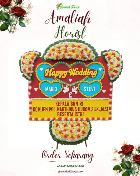 Papan Bunga Pernikahan Jerakah